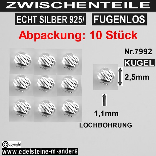 Echt silber zwischen perlen - silber,