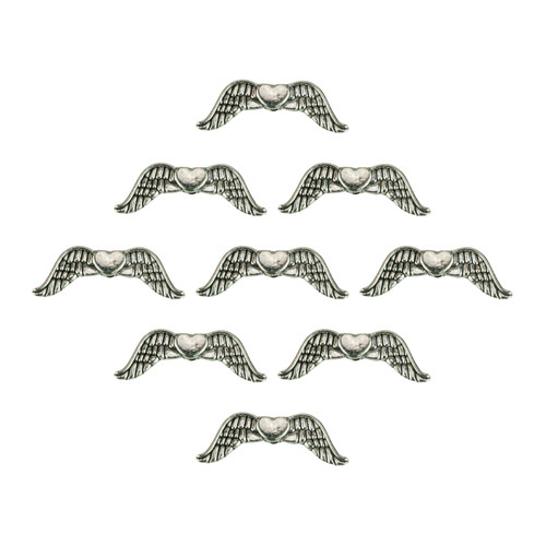 Flügelperlen herz 20x7mm - flügelperlen,
