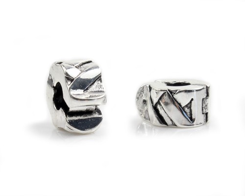 Metallperlen clip antik - 2,